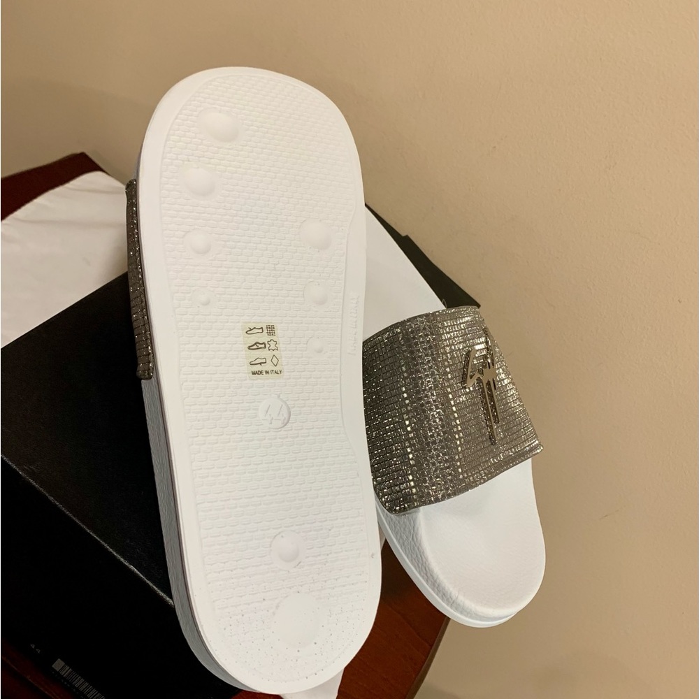 Giuseppe Zanotti Newburel Leather Slides w logo hardware - Picture 5 of 6